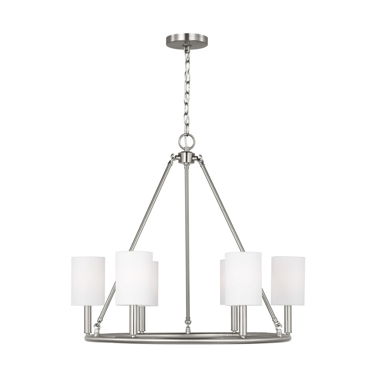Visual Comfort Studio Canada - DJC1086BS - Six Light Chandelier - Egmont - Brushed Steel