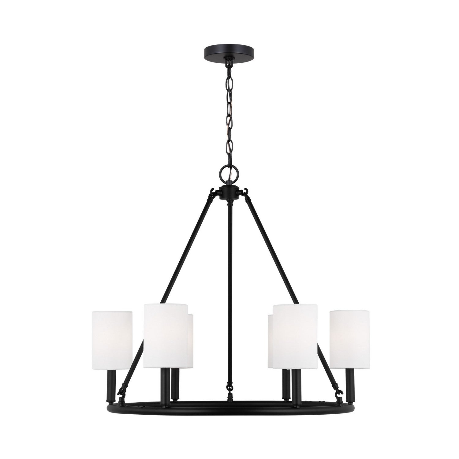 Visual Comfort Studio Canada - DJC1086MBK - Six Light Chandelier - Egmont - Midnight Black