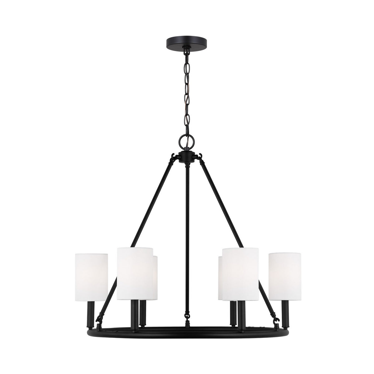 Visual Comfort Studio Canada - DJC1086MBK - Six Light Chandelier - Egmont - Midnight Black