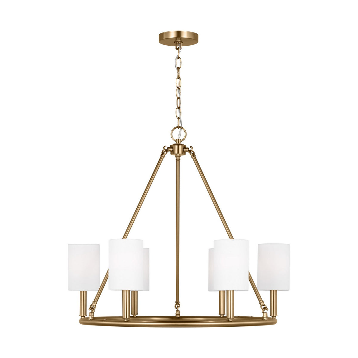 Visual Comfort Studio Canada - DJC1086SB - Six Light Chandelier - Egmont - Satin Brass