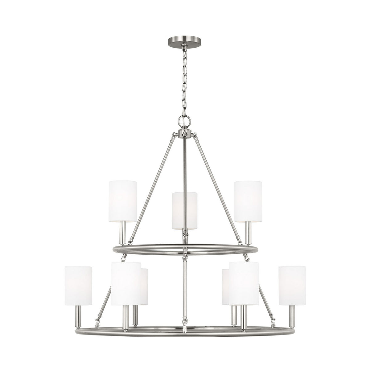 Visual Comfort Studio Canada - DJC1099BS - Nine Light Chandelier - Egmont - Brushed Steel