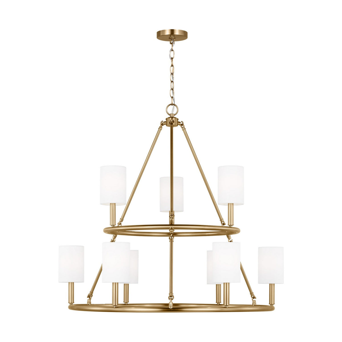 Visual Comfort Studio Canada - DJC1099SB - Nine Light Chandelier - Egmont - Satin Brass