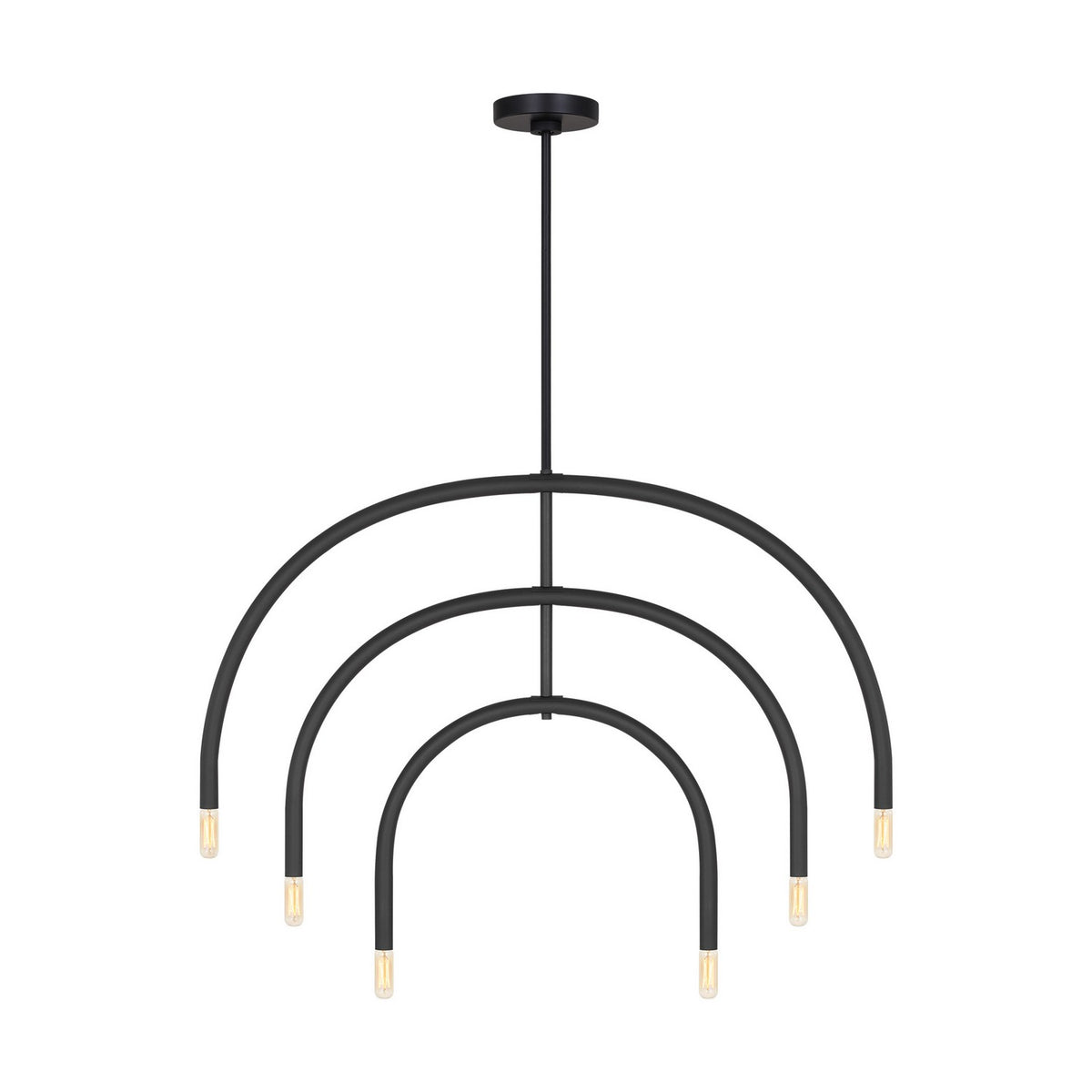 Visual Comfort Studio Canada - DJC1126MBK - Six Light Chandelier - Hadden - Midnight Black