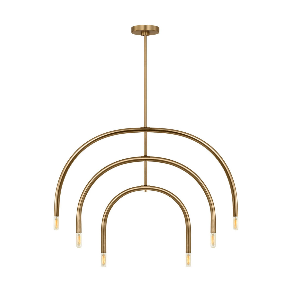 Visual Comfort Studio Canada - DJC1126SB - Six Light Chandelier - Hadden - Satin Brass
