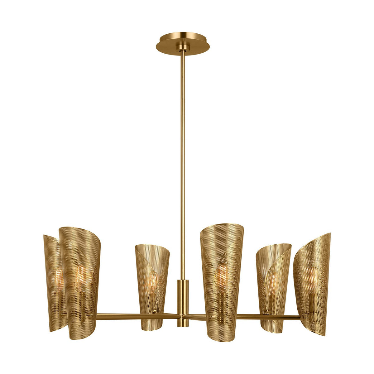 Visual Comfort Studio Canada - LXC1056BBS - Six Light Chandelier - Plivot - Burnished Brass