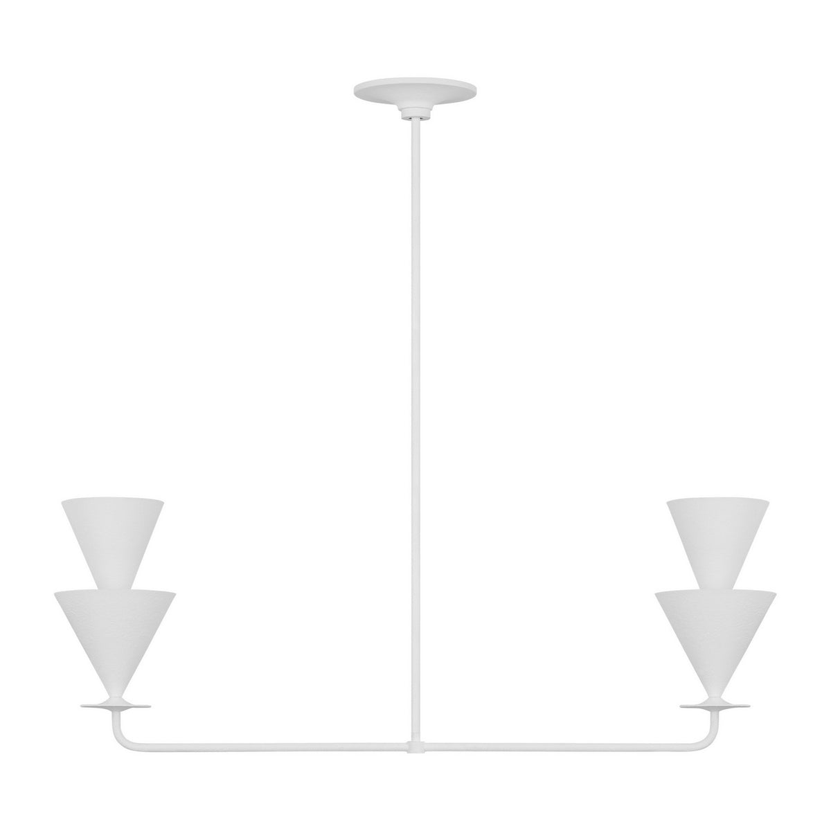 Visual Comfort Studio Canada - LXC1092CPST - Two Light Linear Chandelier - Cornet - Cast Plaster