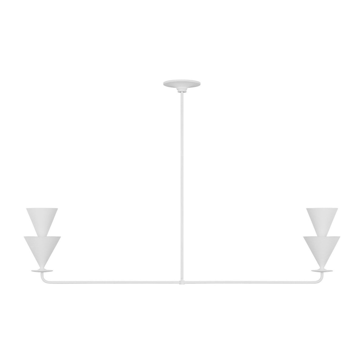 Visual Comfort Studio Canada - LXC1102CPST - Two Light Linear Chandelier - Cornet - Cast Plaster