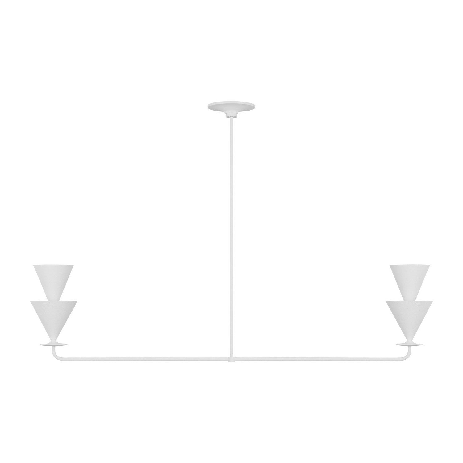 Visual Comfort Studio Canada - LXC1092CPST - Two Light Linear Chandelier - Cornet - Cast Plaster