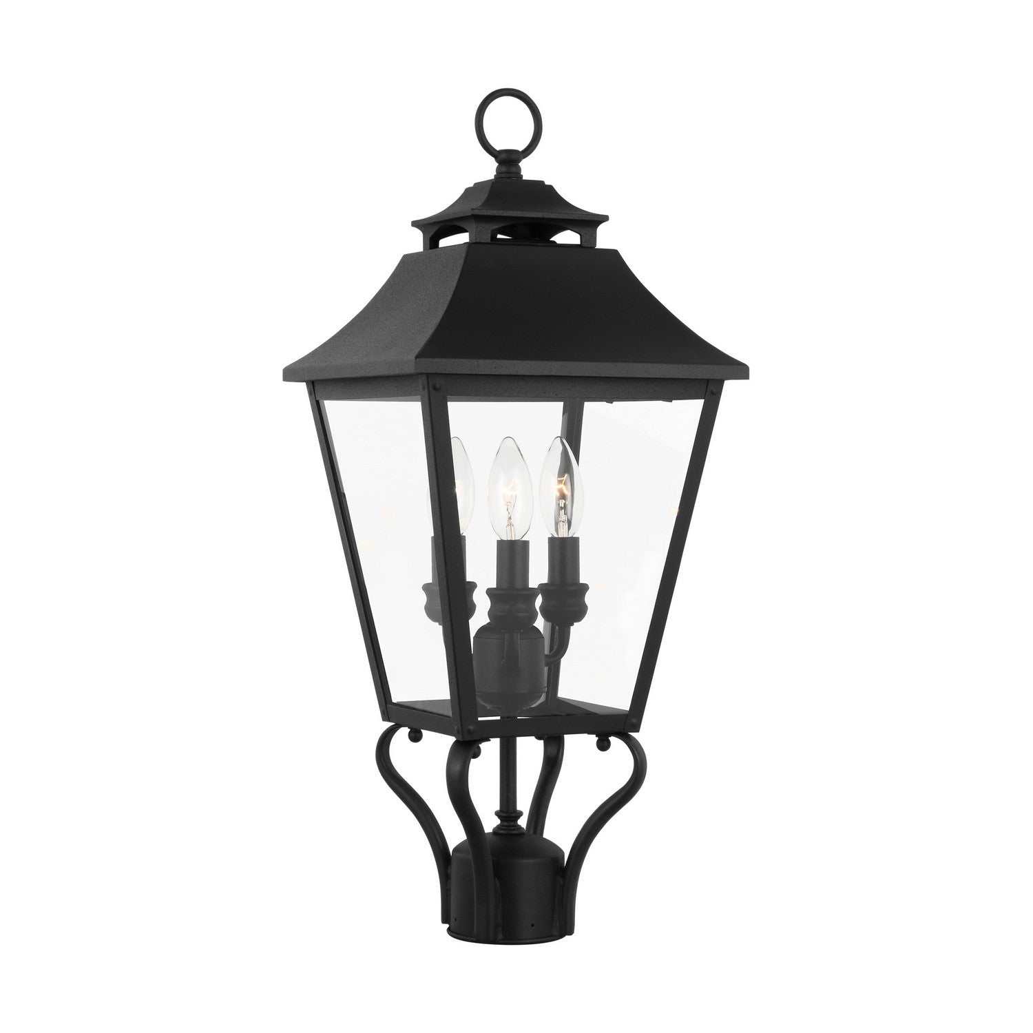 Visual Comfort Studio Canada - OL14406TXB - Three Light Outdoor Post Lantern - Galena - Textured Black