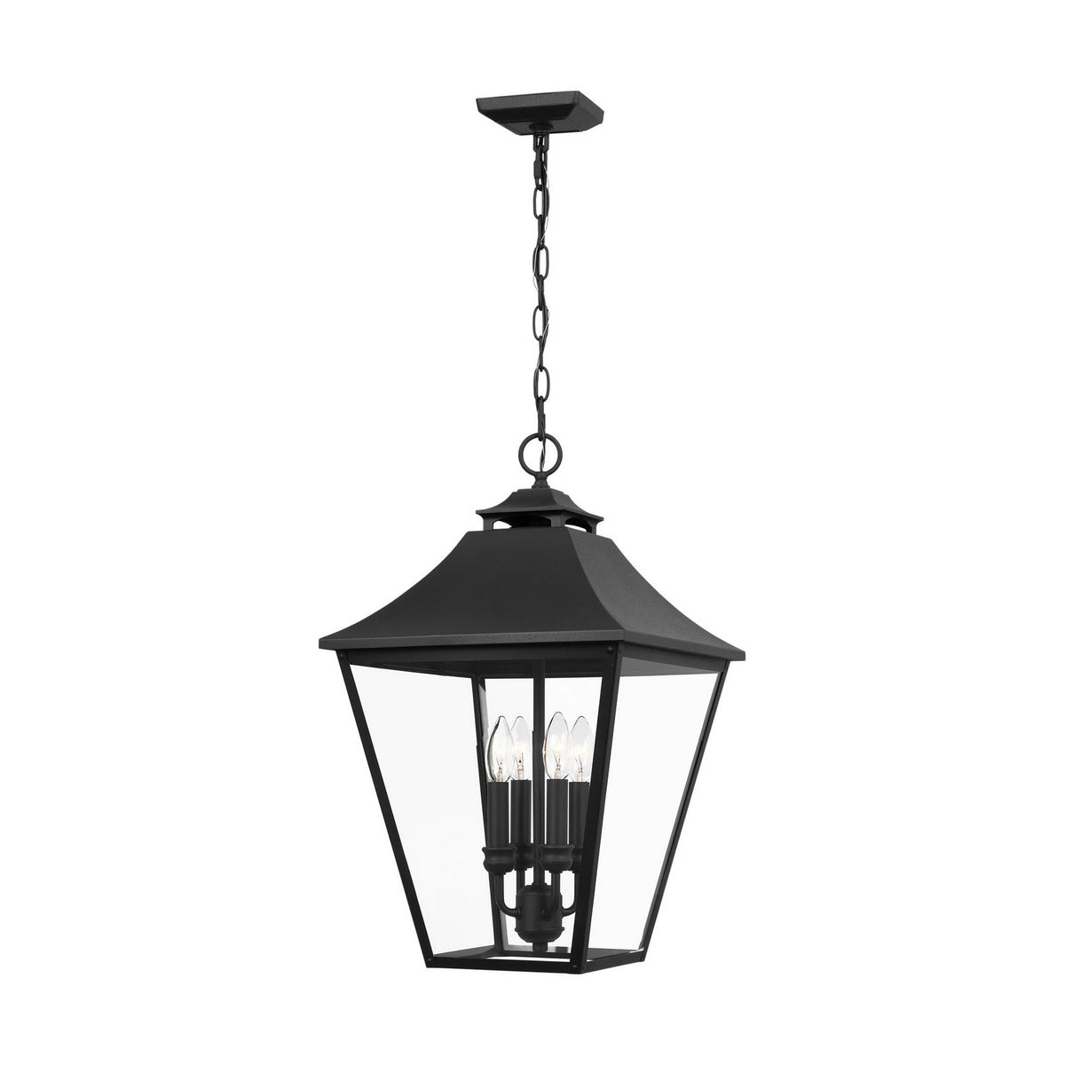 Visual Comfort Studio Canada - OL14408TXB - Four Light Outdoor Pendant - Galena - Textured Black