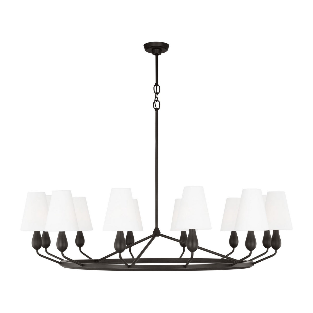 Visual Comfort Studio Canada - TC11712AI - 12 Light Chandelier - Ziba - Aged Iron