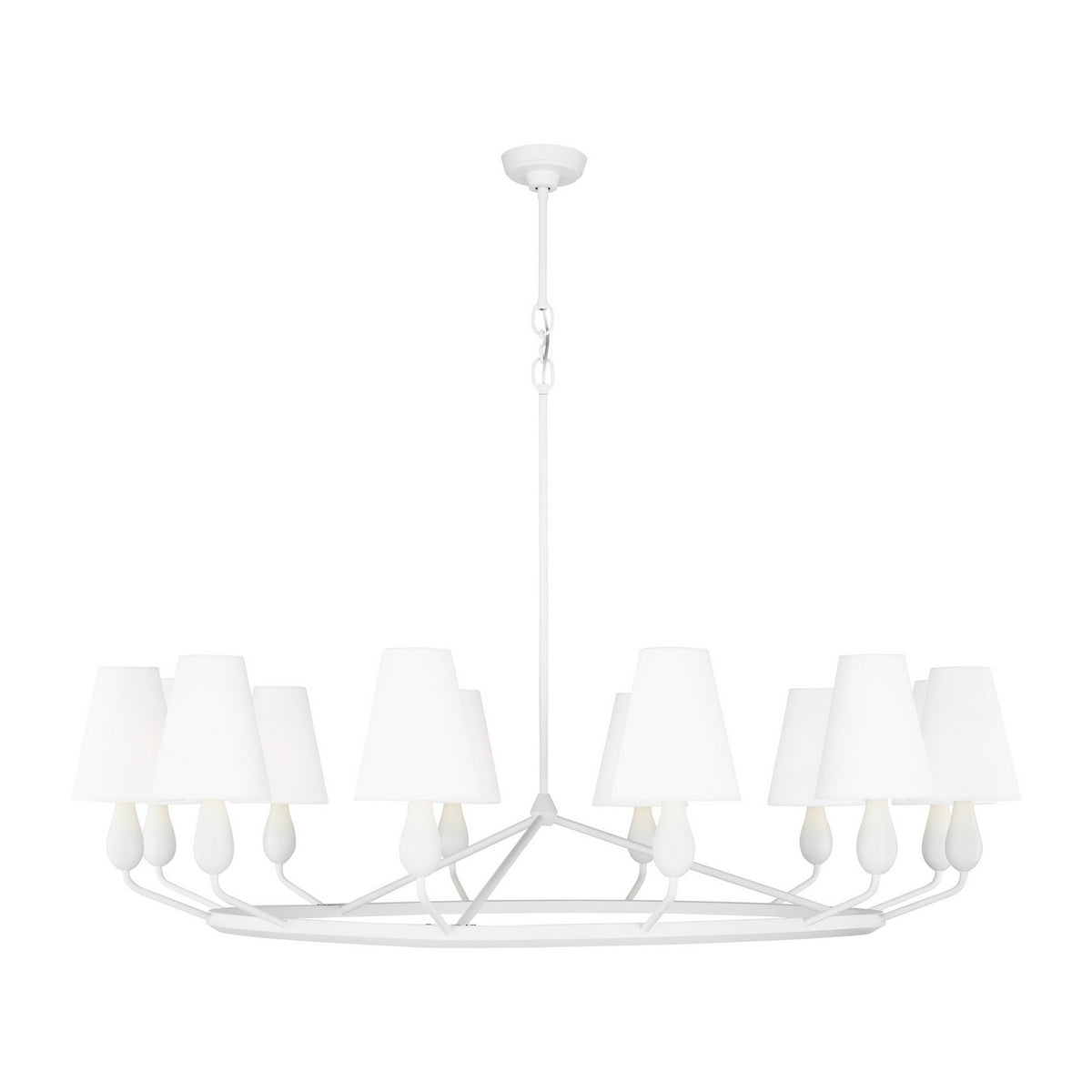 Visual Comfort Studio Canada - TC11712MWT - 12 Light Chandelier - Ziba - Matte White