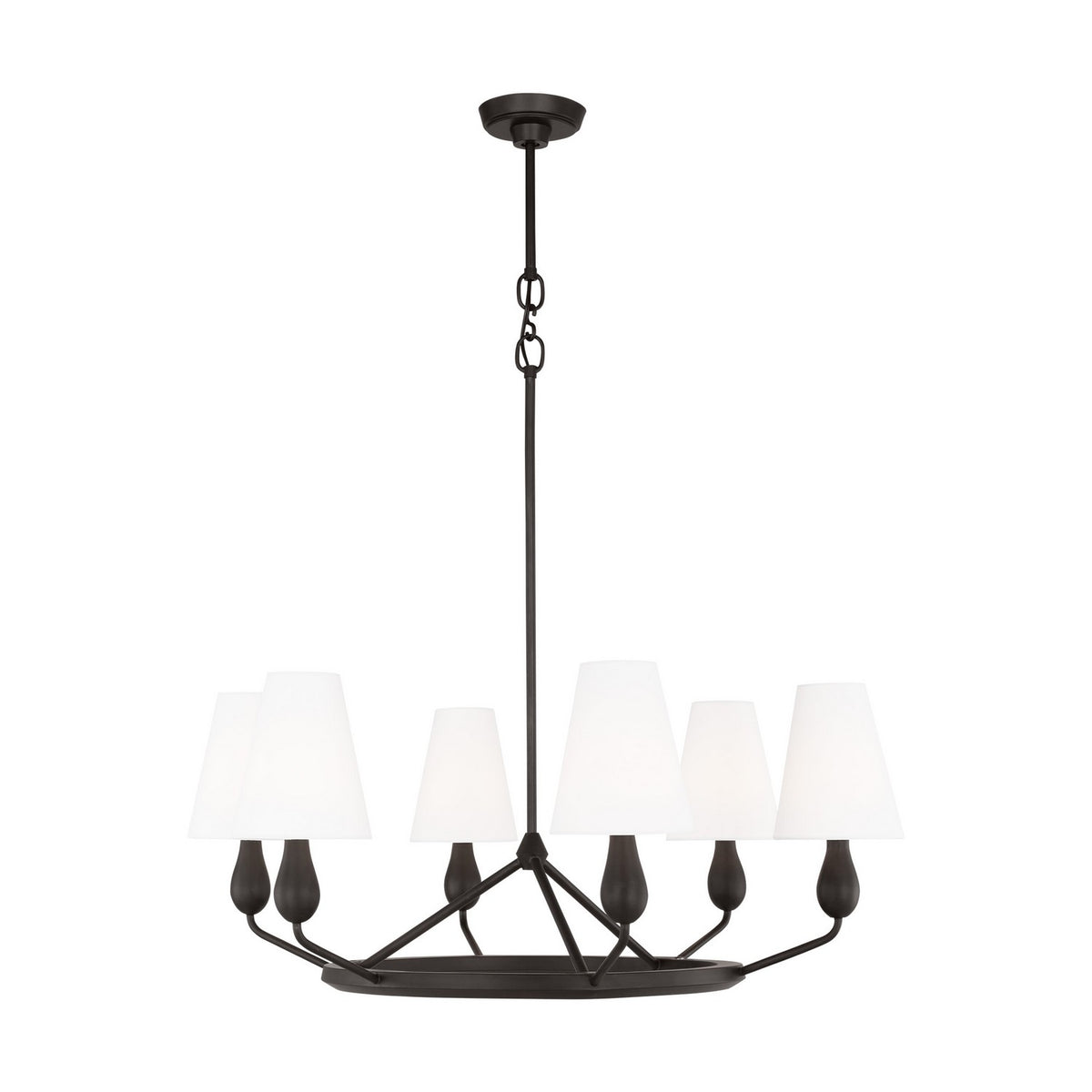 Visual Comfort Studio Canada - TC1186AI - Six Light Chandelier - Ziba - Aged Iron