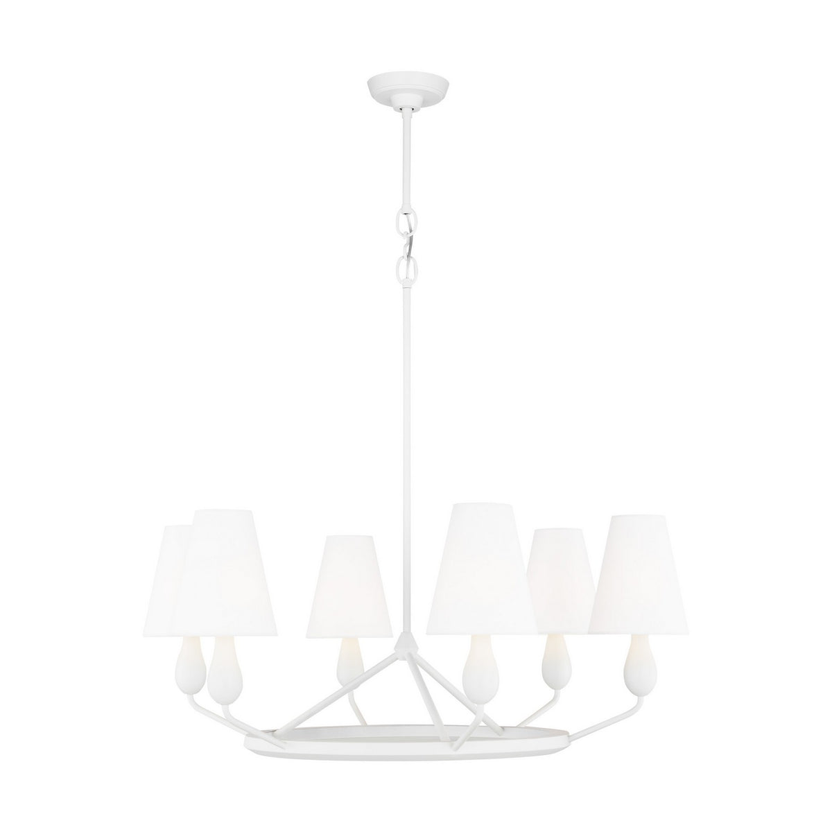 Visual Comfort Studio Canada - TC1186MWT - Six Light Chandelier - Ziba - Matte White