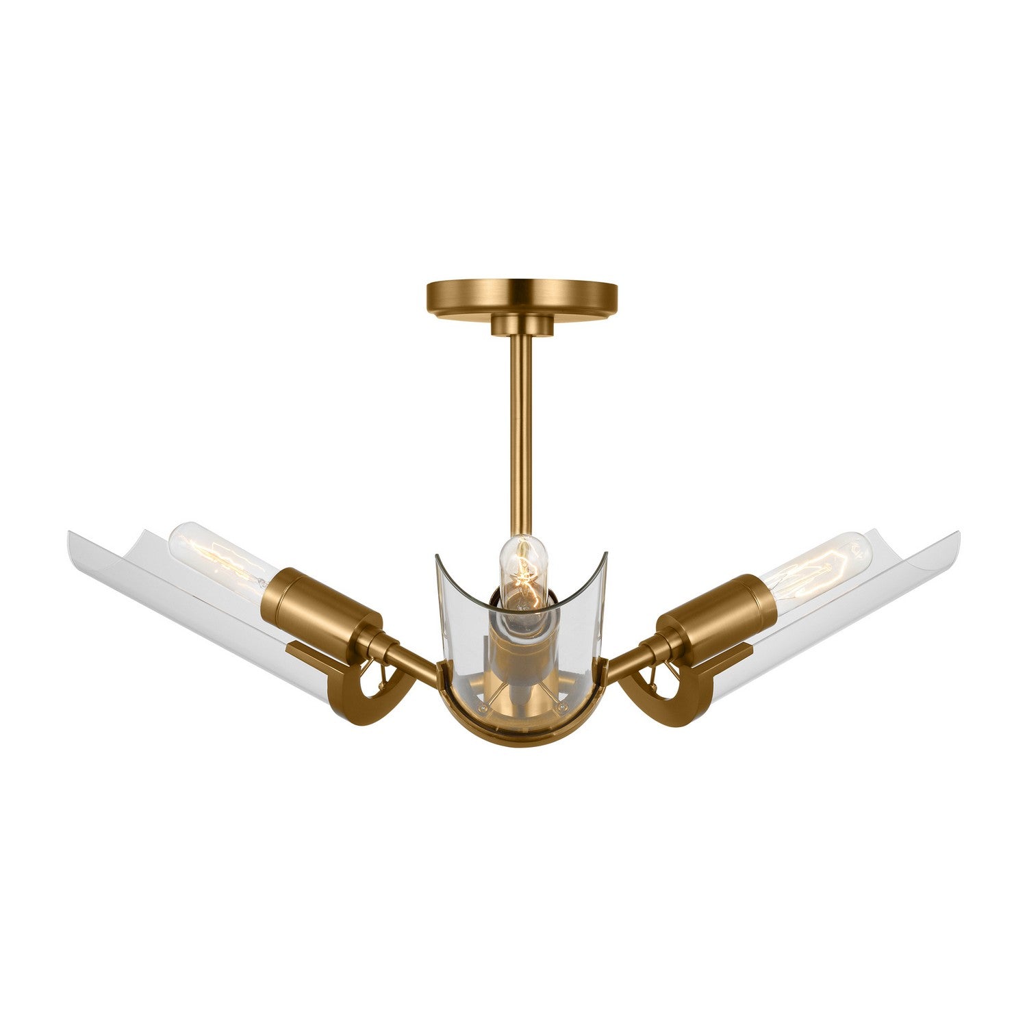 Visual Comfort Studio Canada - TF1023BBS - Three Light Flush Mount - Mezzo - Burnished Brass