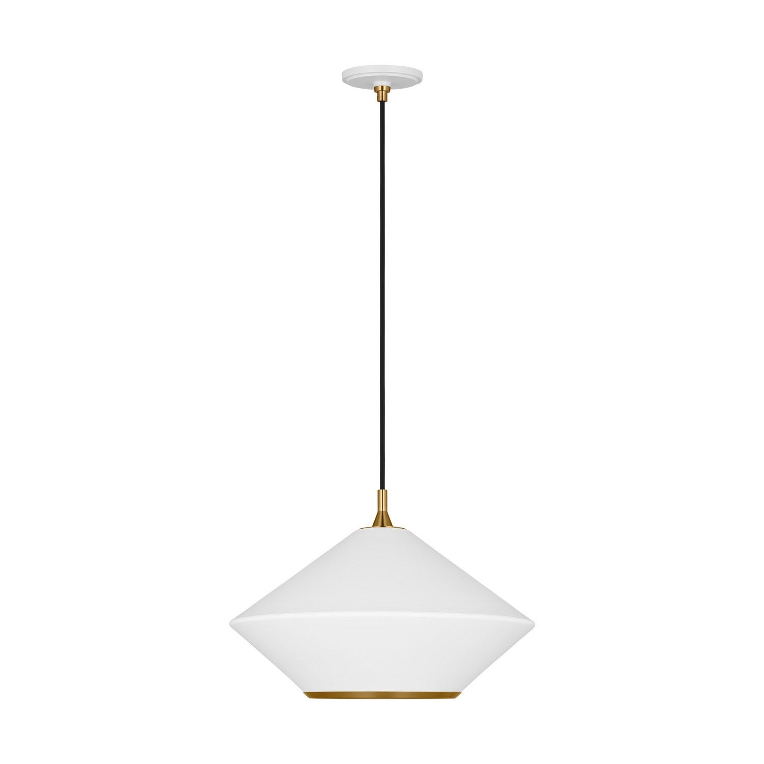 Visual Comfort Studio Canada - TP1221MWTBBS - One Light Pendant - Stanza - Matte White