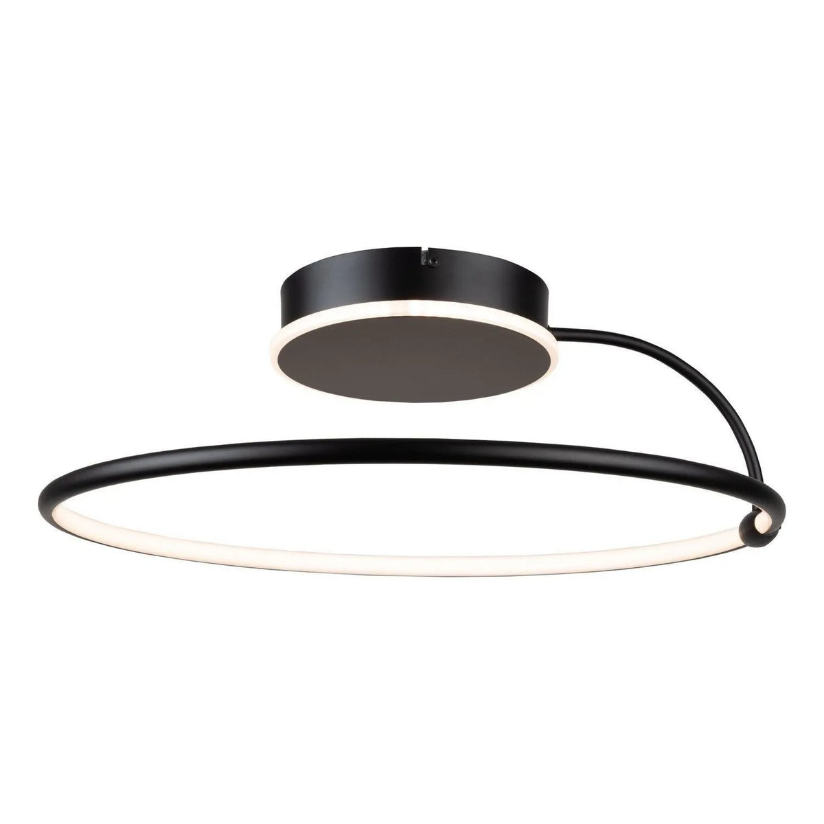 Artcraft Canada - AC6631BK - LED Semi-Flush Mount - Halo - Black