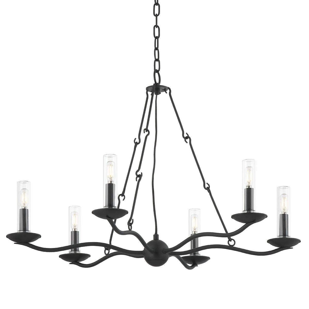 Troy Lighting Canada - F6307-FOR - Six Light Outdoor Chandelier - Sawyer - Forged Iron