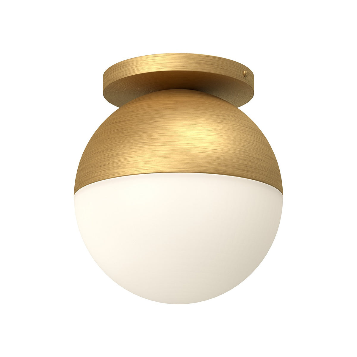 Kuzco Lighting - FM58310-BG/OP - One Light Flush Mount - Monae - Black/Opal Glass/Brushed Gold/Opal Glass