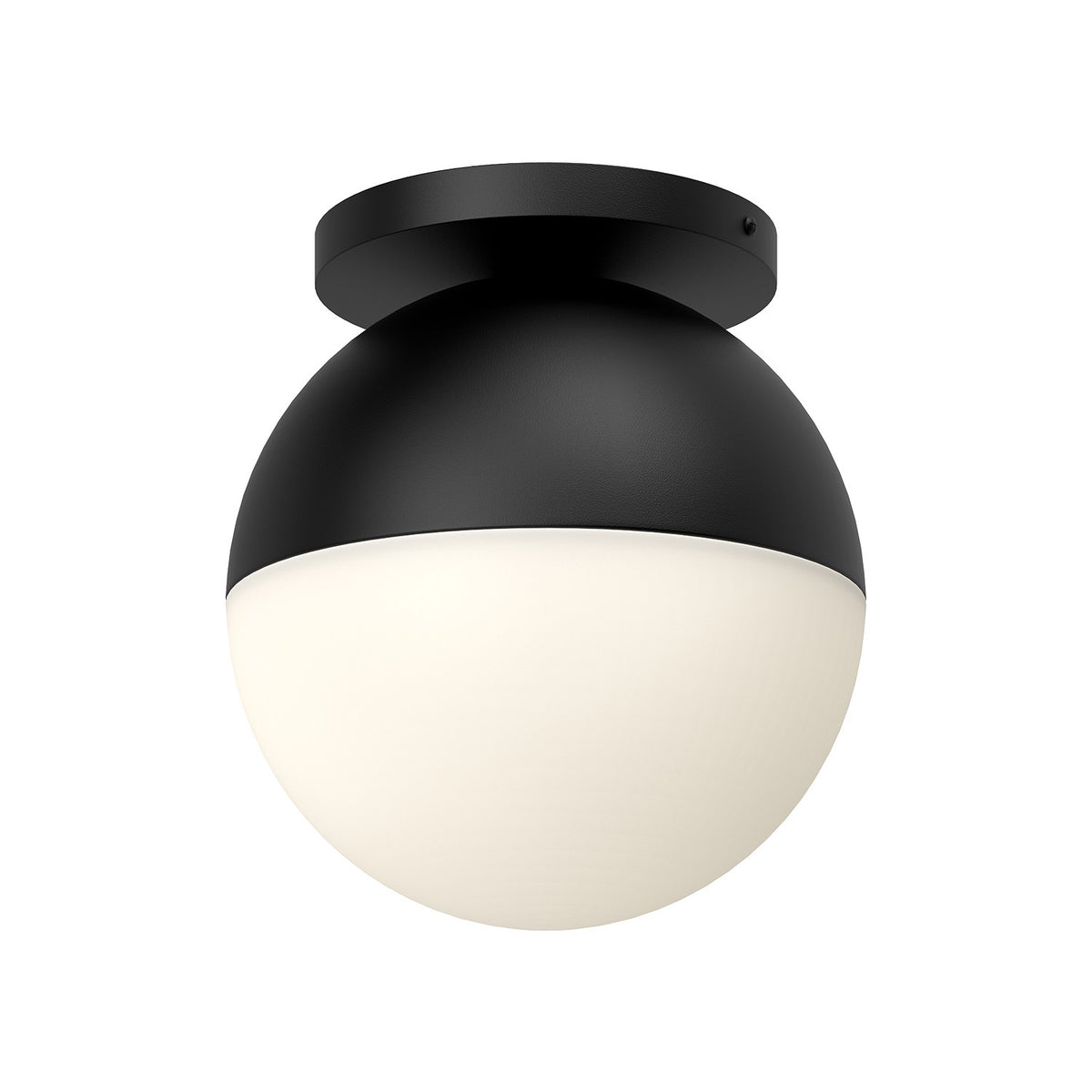 Kuzco Lighting - FM58310-BK/OP - One Light Flush Mount - Monae - Black/Opal Glass/Brushed Gold/Opal Glass