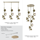 Hubbardton Forge 131611 Brooklyn 4-Light Double Shade Vertical Pendant