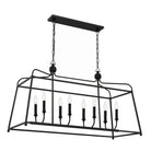 Crystorama - 2249-BF_NOSHADE - Huit Lumières Suspendu - Sylvan - Forgé en noir