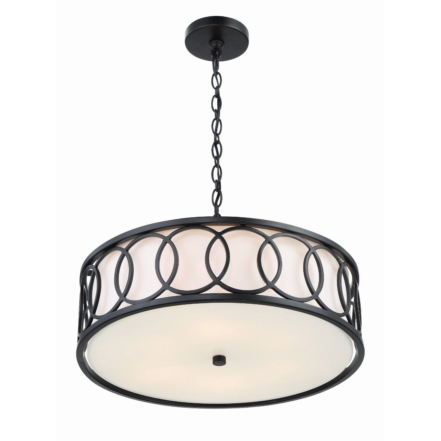 Crystorama - 287-MK - Six Light Chandelier - Graham - Matte Black