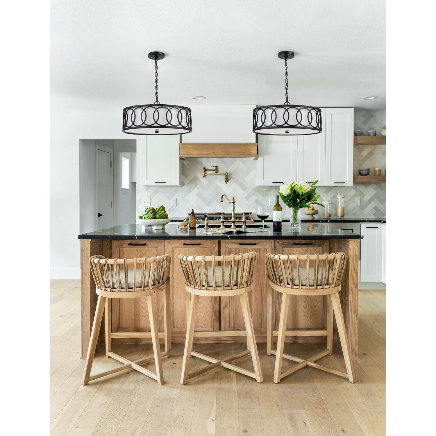 Crystorama - 287-MK - Six Light Chandelier - Graham - Matte Black