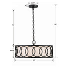 Crystorama - 287-MK - Six Light Chandelier - Graham - Matte Black