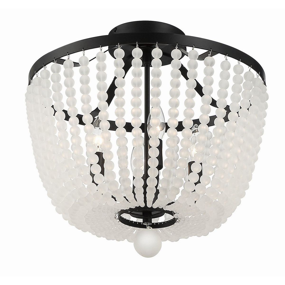 Crystorama - 604-MK-FR_CEILING - Four Light Semi Flush Mount - Rylee - Matte Black