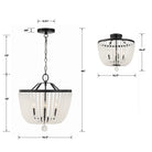 Crystorama - 604-MK-FR_CEILING - Four Light Semi Flush Mount - Rylee - Matte Black