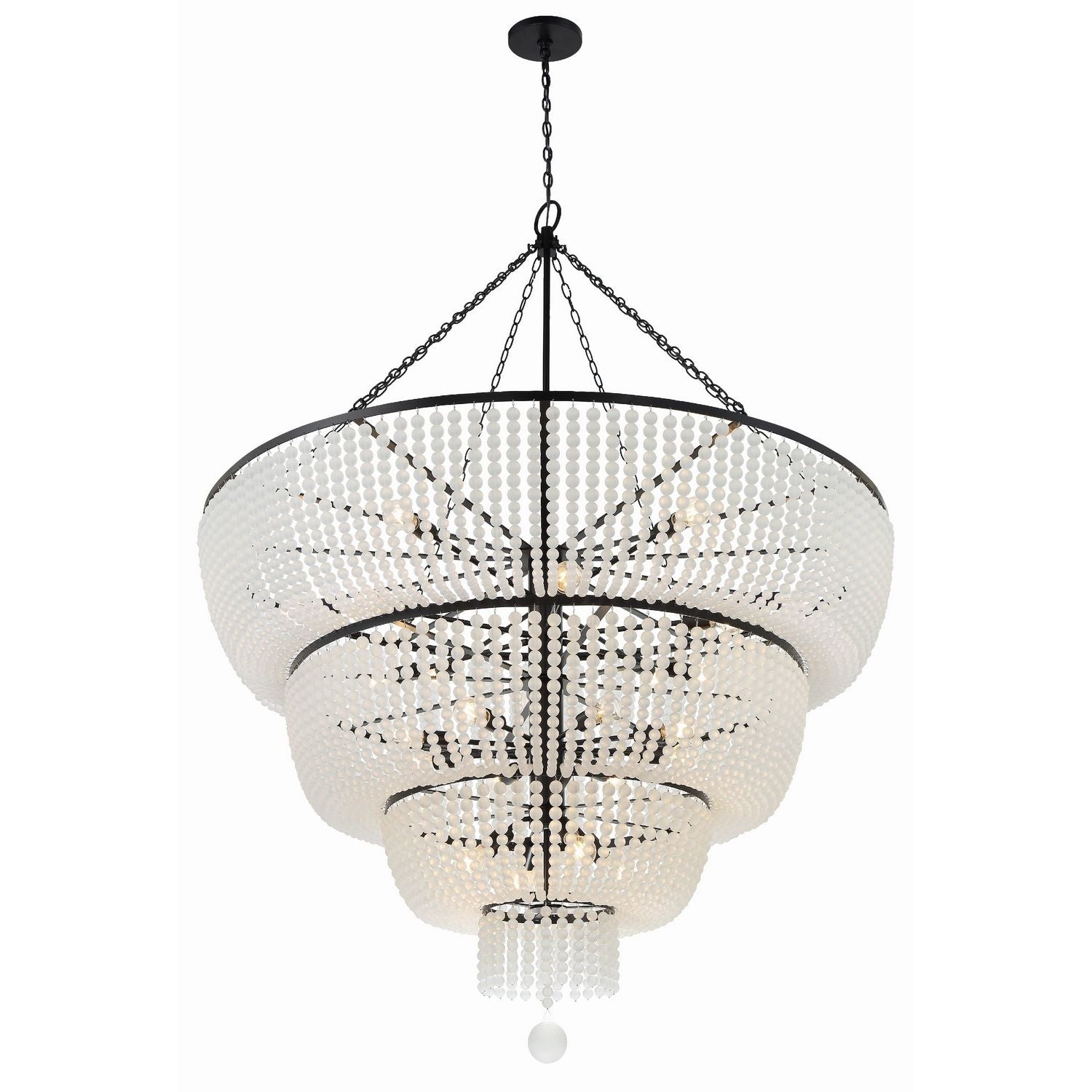 Crystorama - 618-MK - 24 Light Chandelier - Rylee - Matte Black