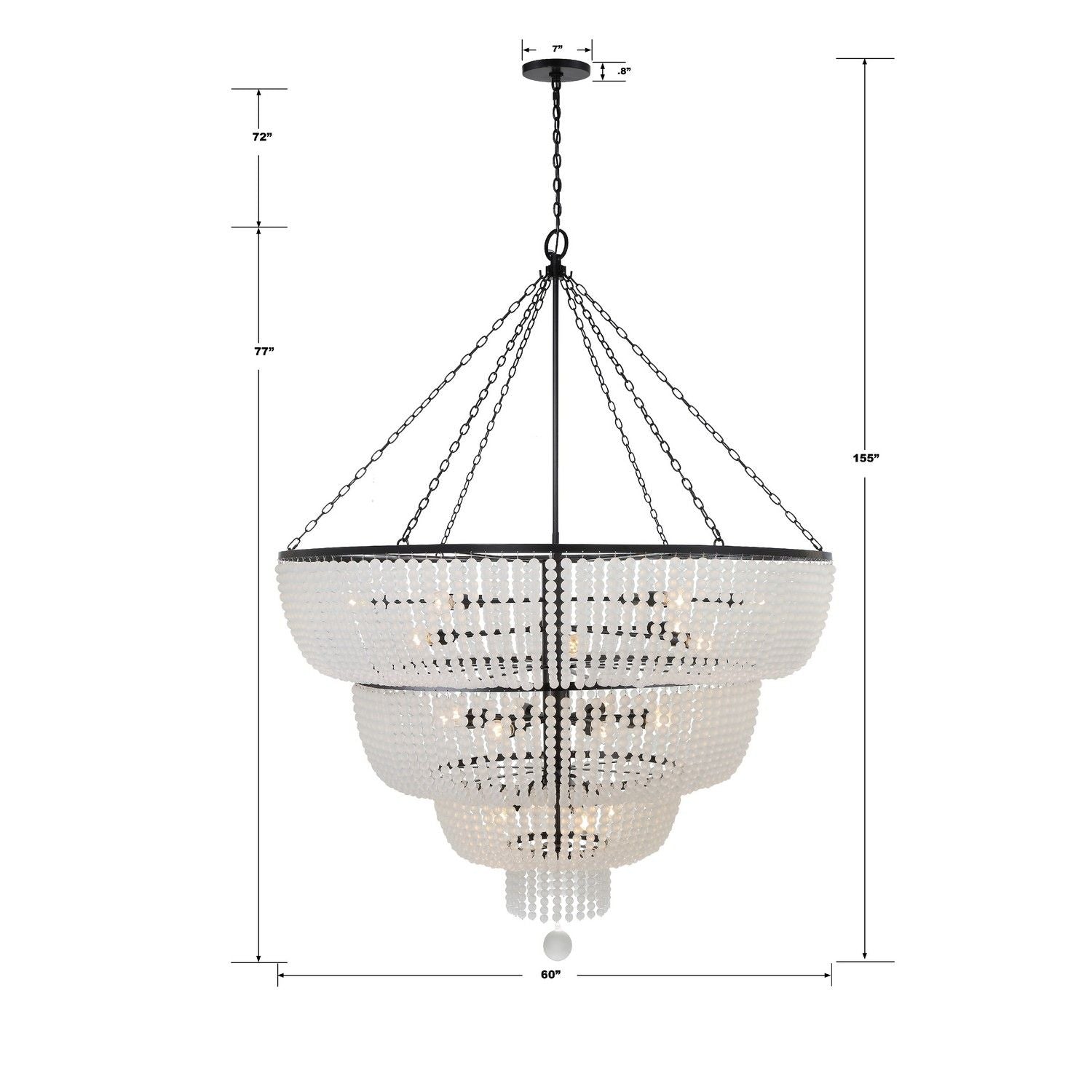 Crystorama - 618-MK - 24 Light Chandelier - Rylee - Matte Black