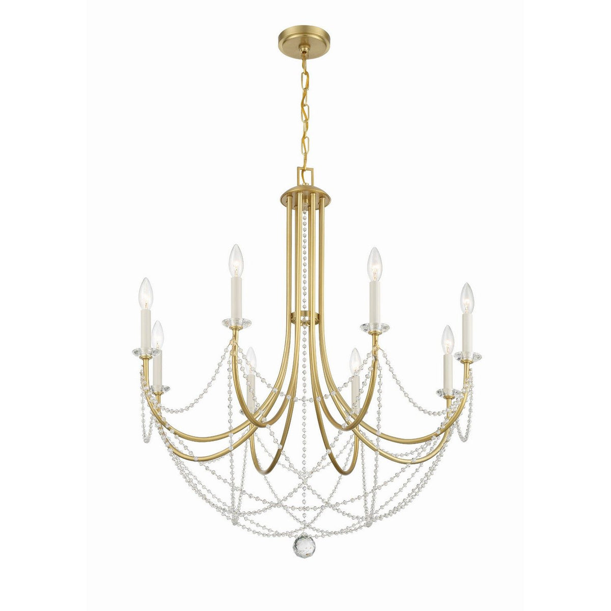 Crystorama - DEL-90808-AG - Eight Light Chandelier - Delilah - Aged Brass