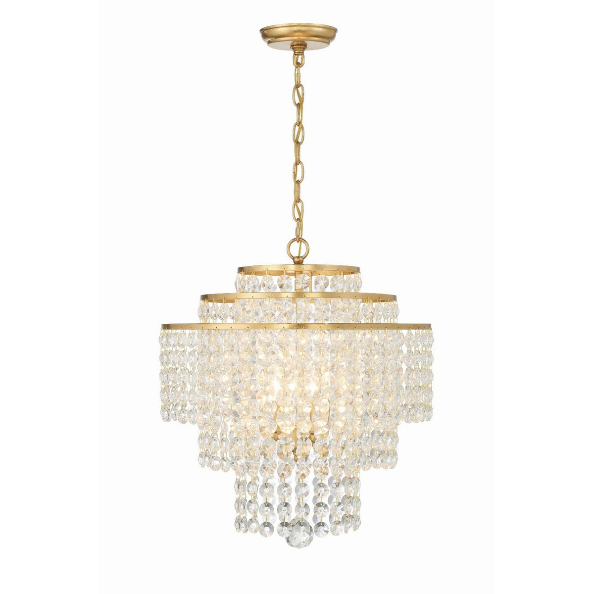 Crystorama - GAB-B7304-GA - Four Light Chandelier - Gabrielle - Antique Gold