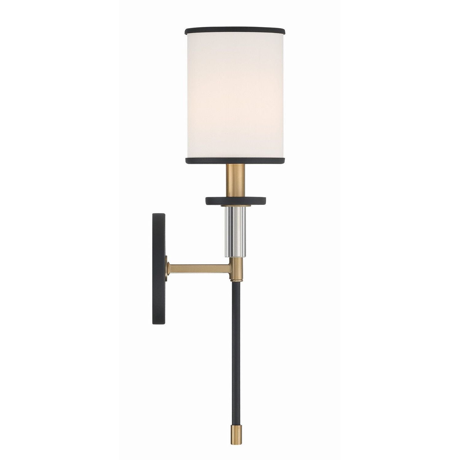 Crystorama - HAT-471-BF-VG - One Light Wall Mount - Hatfield - Black Forged / Vibrant Gold