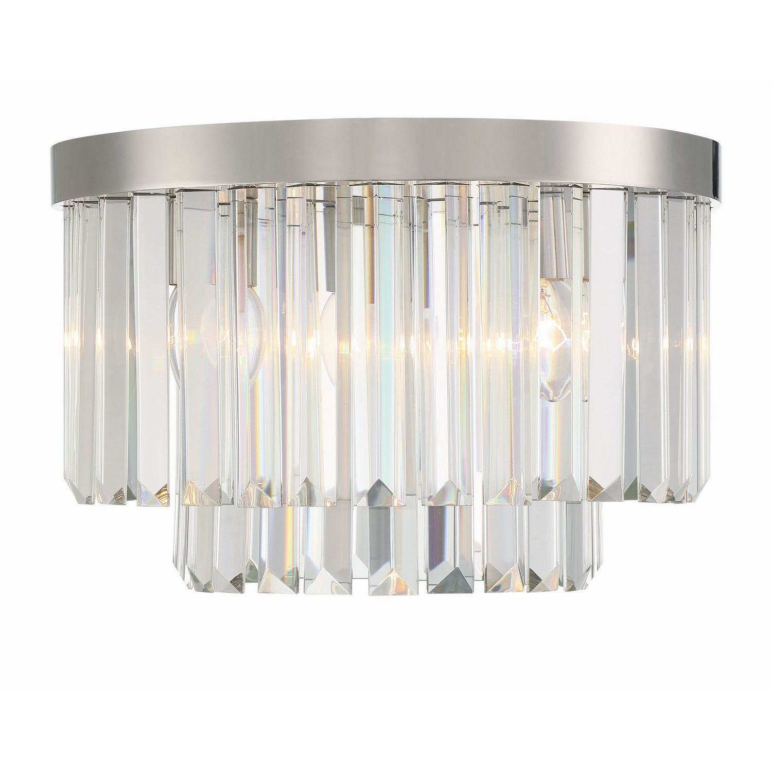 Crystorama - HAY-1400-PN - Quatre lumières Plafonnier - Hayes - Nickel poli