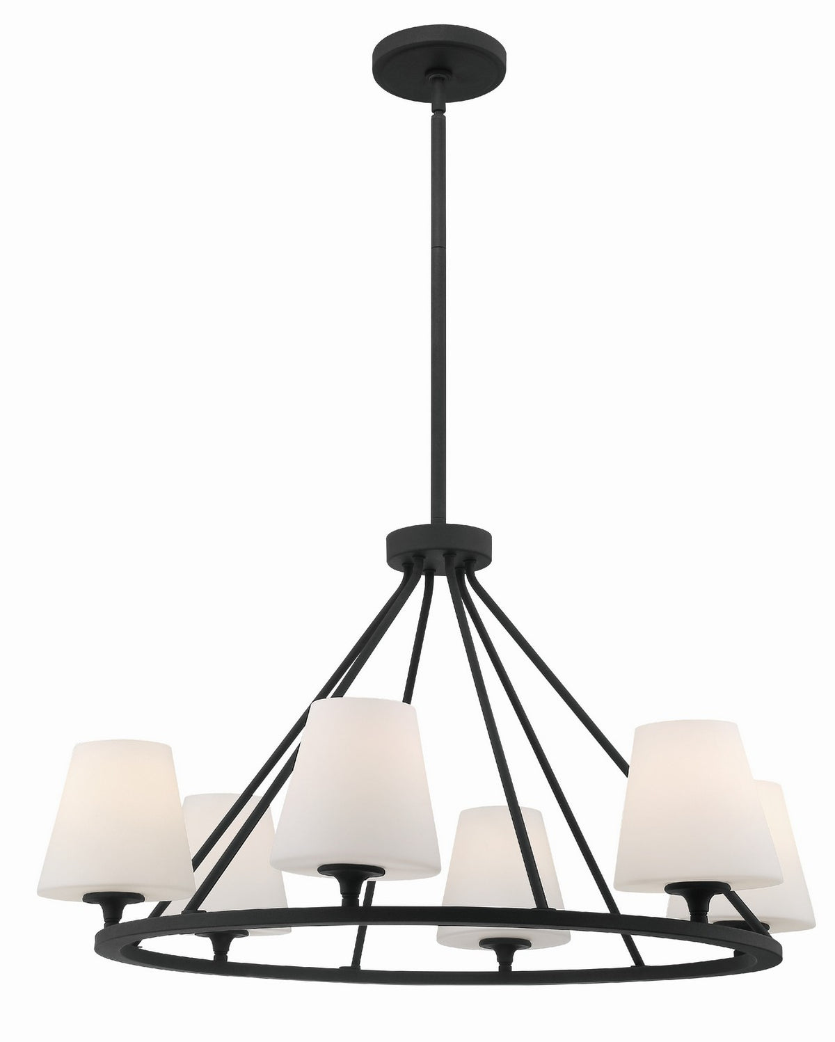 Crystorama - KEE-A3006-BF - Six lumières Suspendu - Keenan - Forgé noir