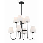Crystorama - KEE-A3008-BF - Eight Light Chandelier - Keenan - Black Forged