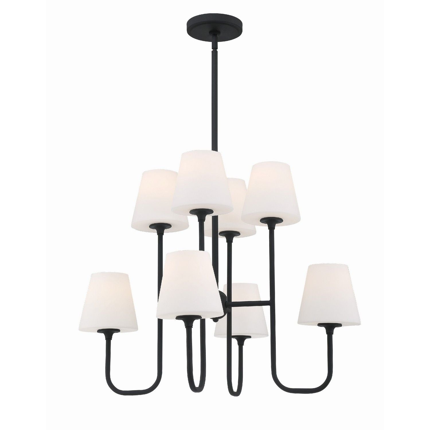 Crystorama - KEE-A3008-BF - Eight Light Chandelier - Keenan - Black Forged