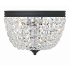 Crystorama - NOL-312-BF-CL-MWP - Deux lumières Plafonnier - Nola - Forgé noir