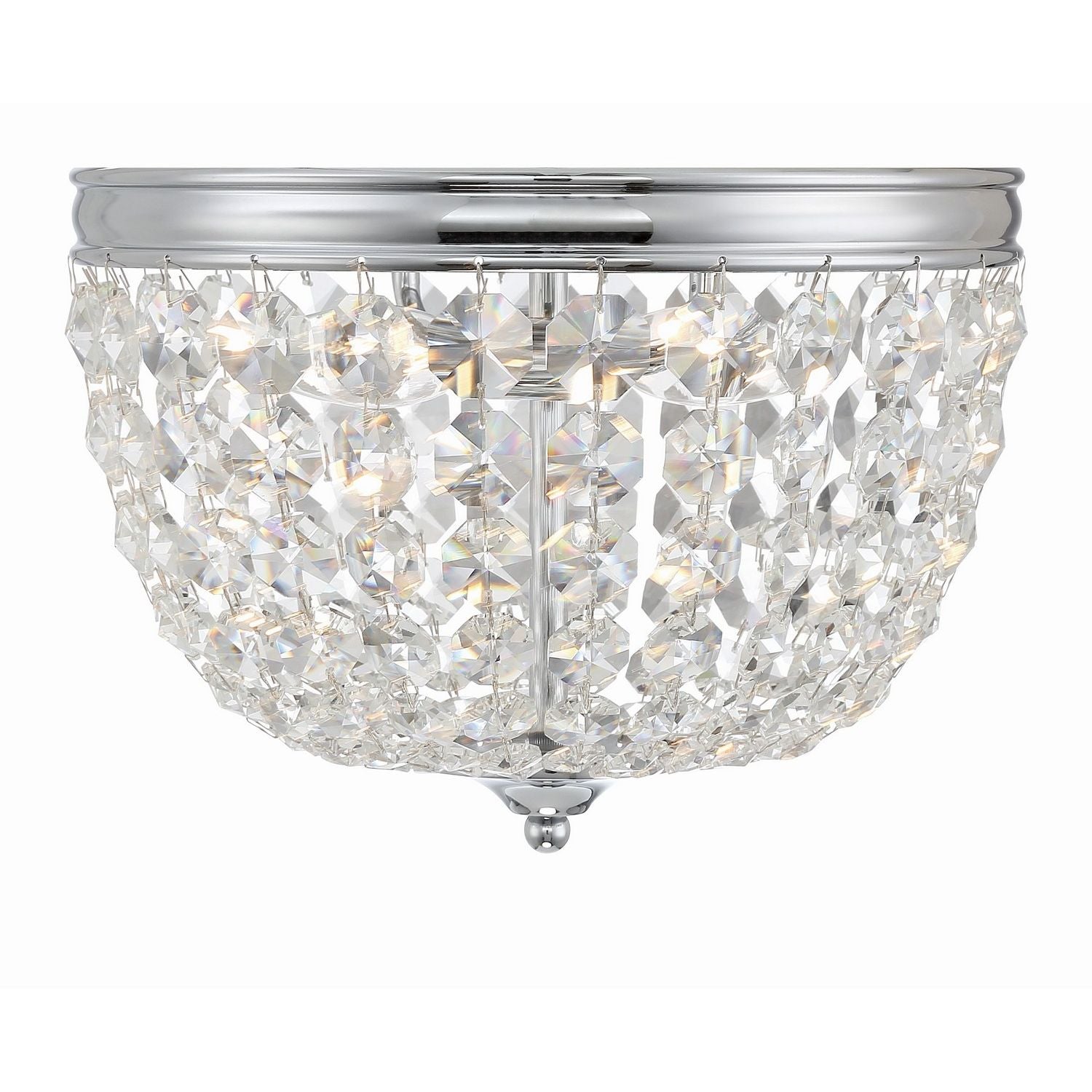 Crystorama - NOL-312-CH-CL-MWP - Two Light Flush Mount - Nola - Polished Chrome