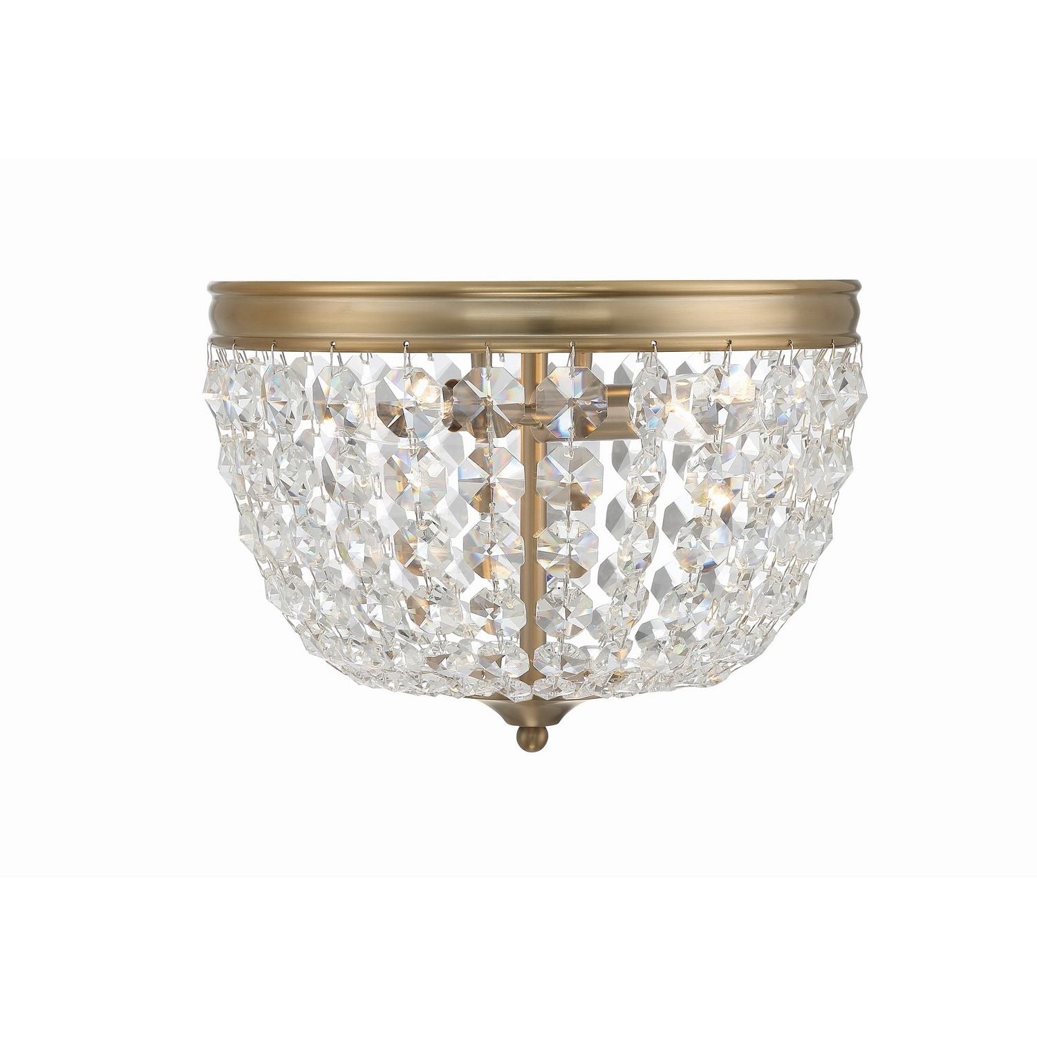 Crystorama - NOL-312-VG-CL-MWP - Two Light Flush Mount - Nola - Vibrant Gold