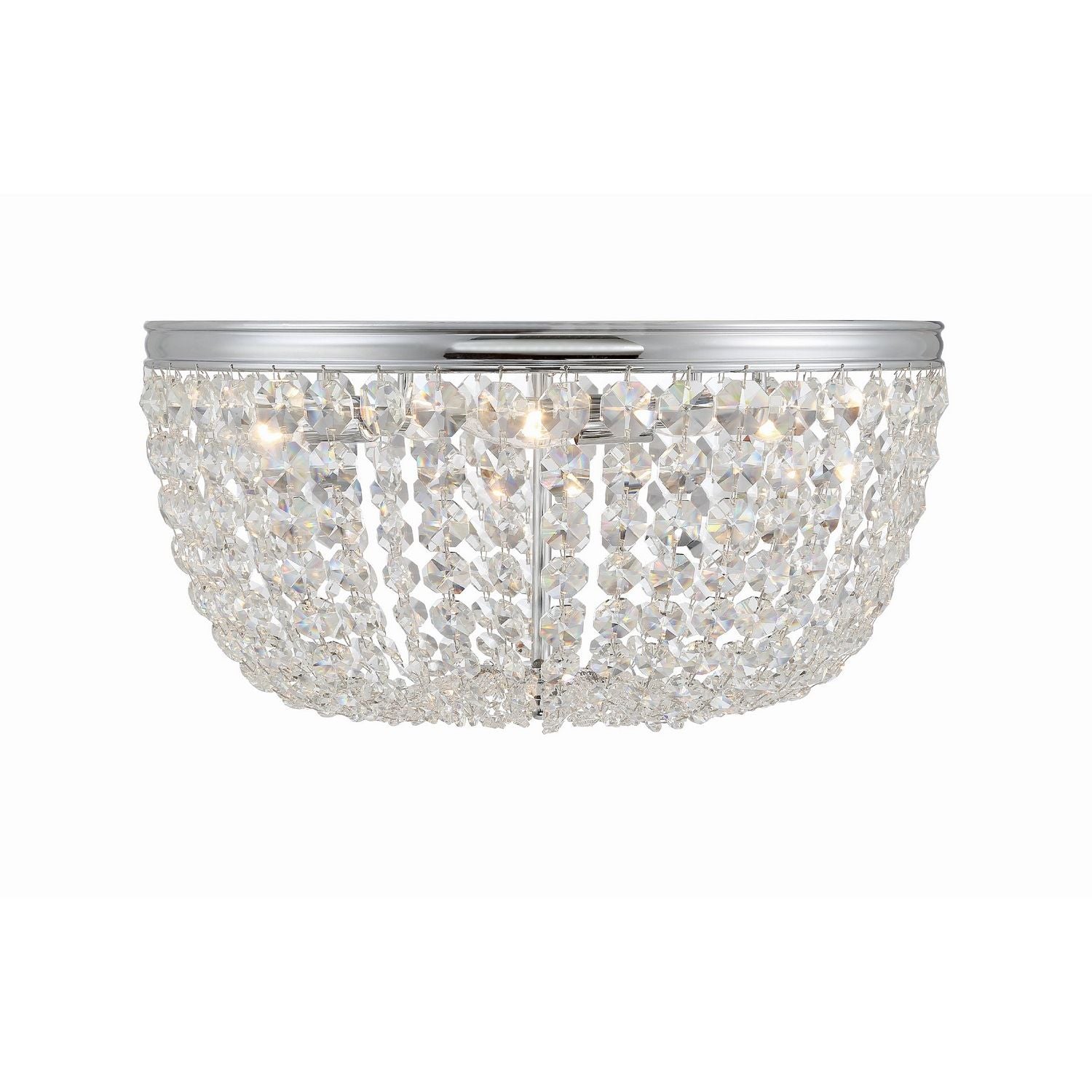 Crystorama - NOL-320-CH-CL-MWP - Five Light Flush Mount - Nola - Polished Chrome