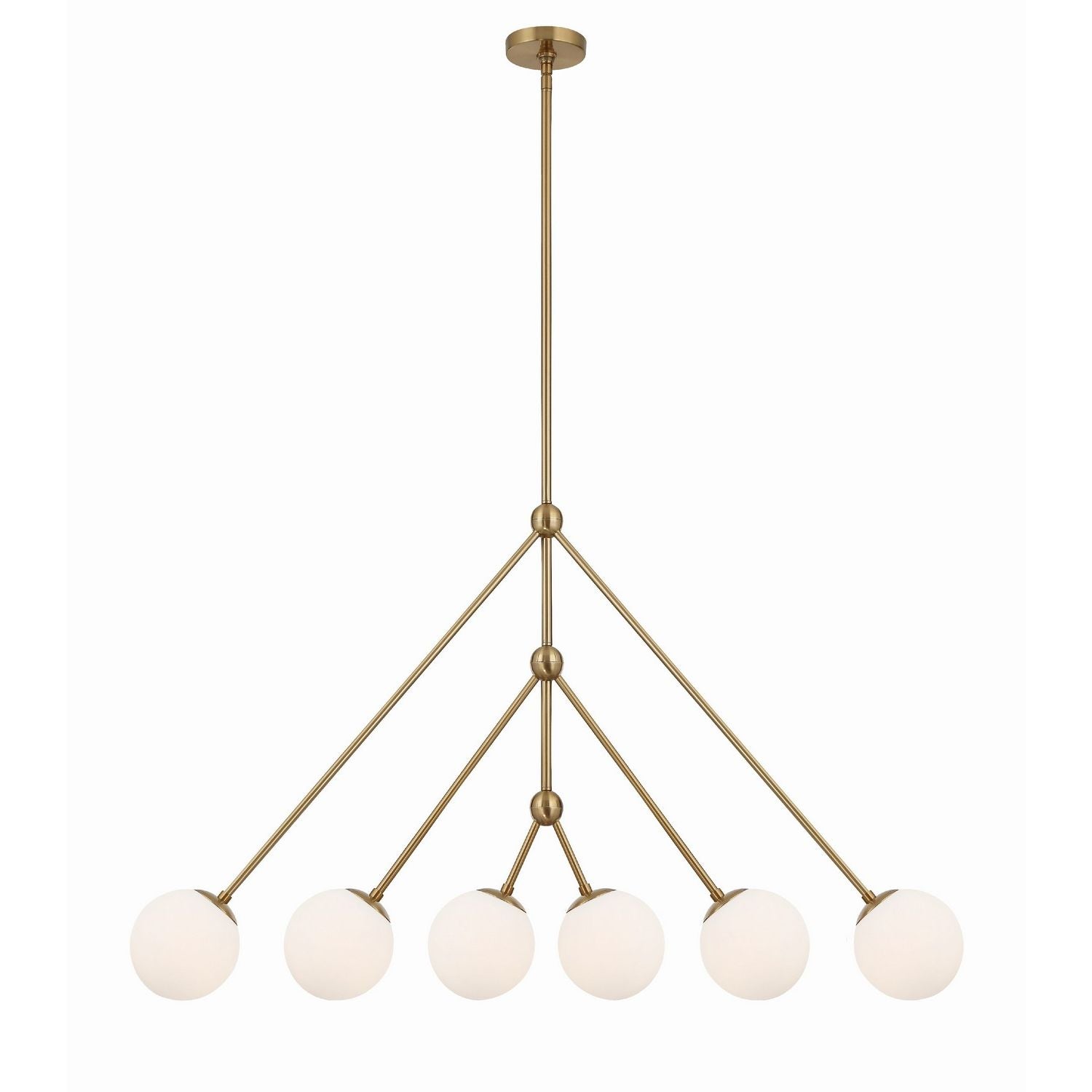 Crystorama - OMN-3006-AG - Six Light Chandelier - Omni - Aged Brass