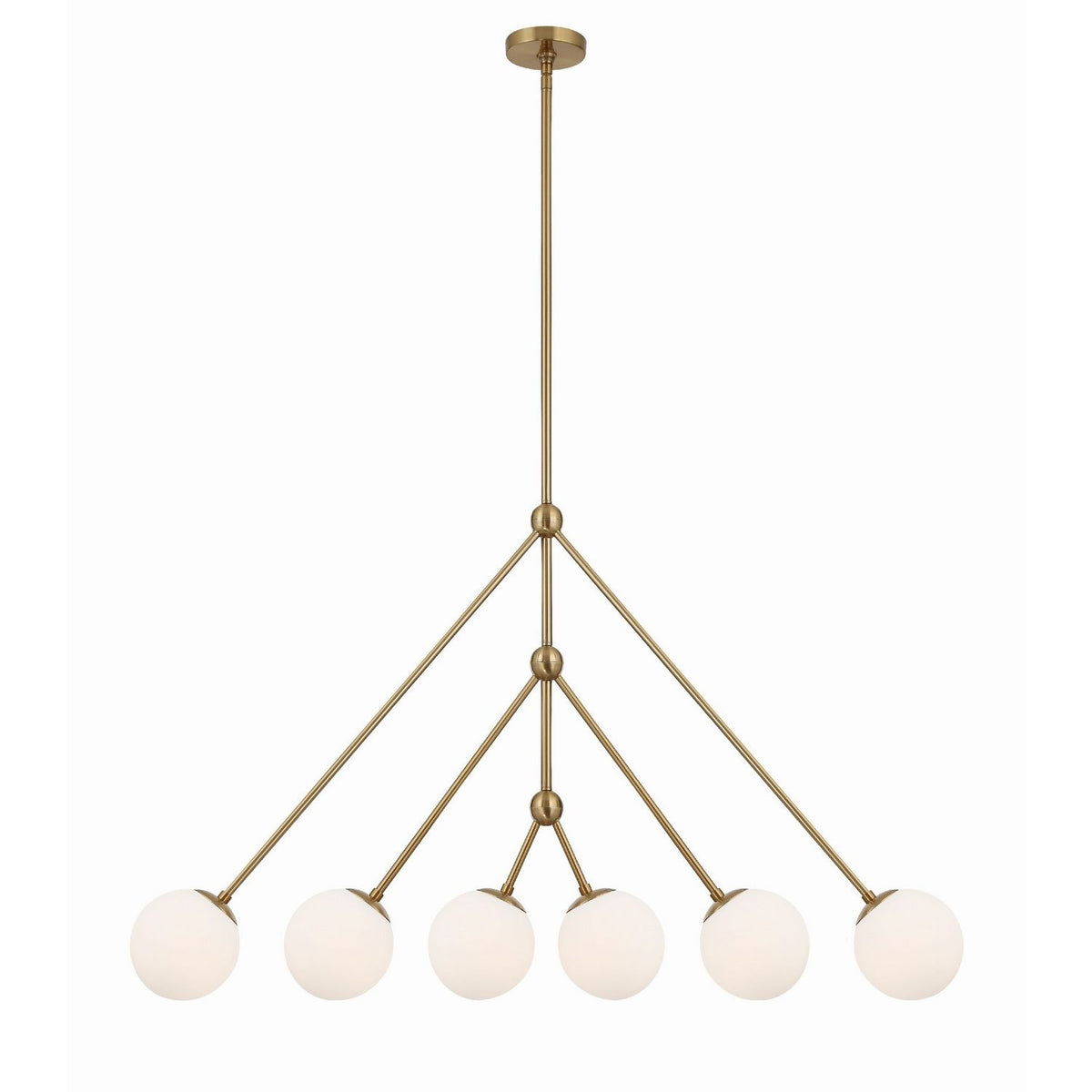 Crystorama - OMN-3006-AG - Six Light Chandelier - Omni - Aged Brass