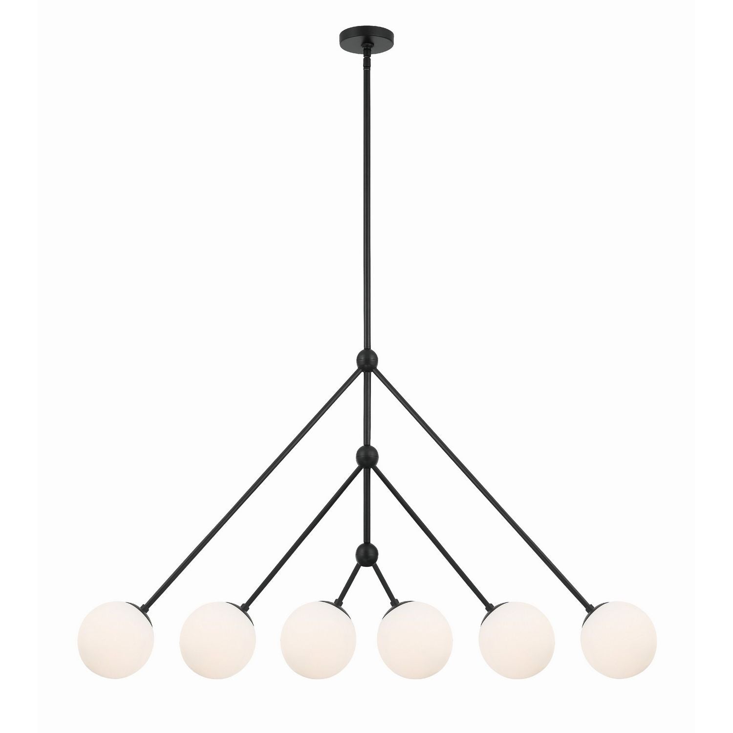 Crystorama - OMN-3006-MK - Six Light Chandelier - Omni - Matte Black
