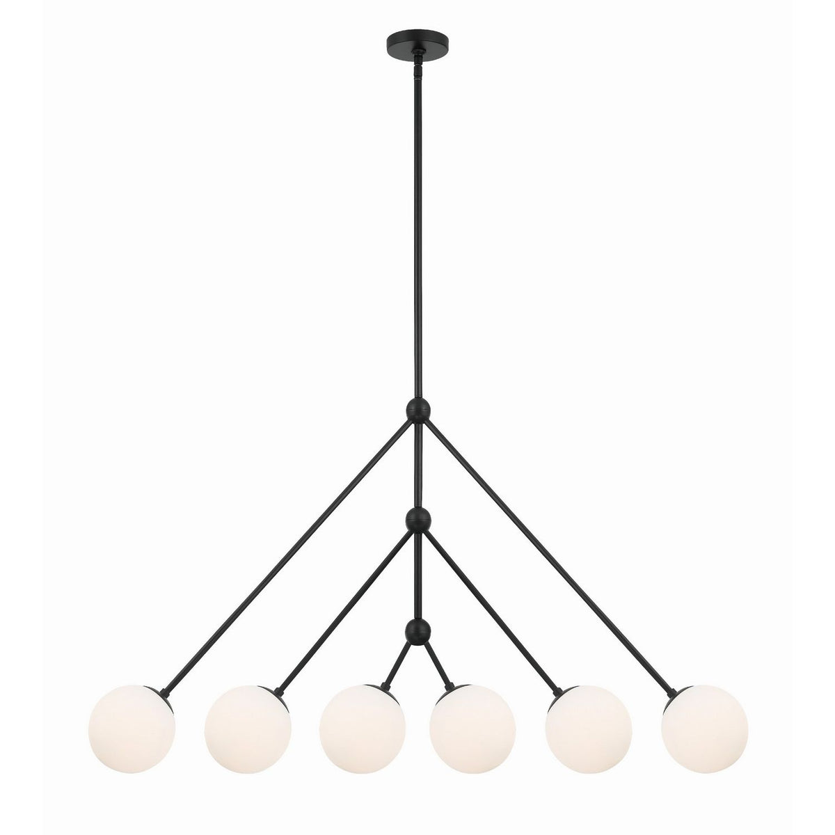 Crystorama - OMN-3006-MK - Six Light Chandelier - Omni - Matte Black