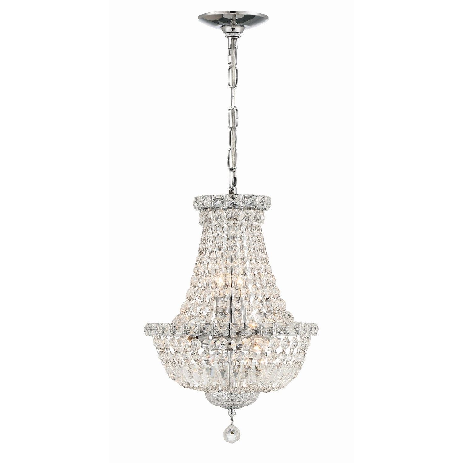 Crystorama - ROS-A1006-CH-CL-MWP - Cinq lampes Mini Suspendu - Roslyn - Chrome poli