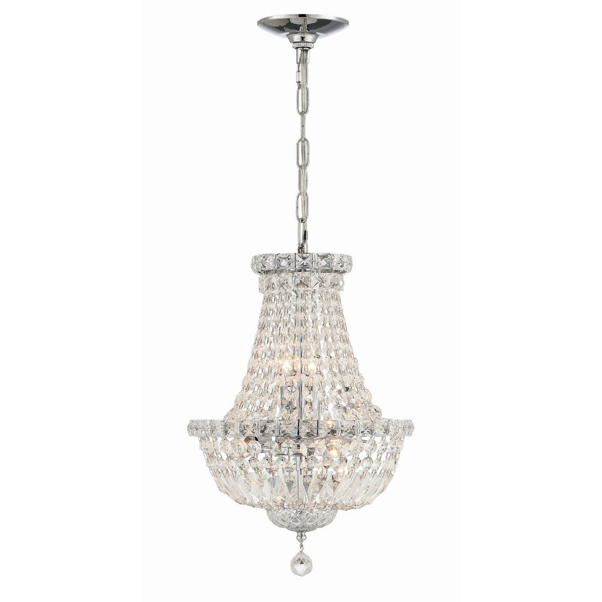Crystorama - ROS-A1006-CH-CL-MWP - Cinq lampes Mini Suspendu - Roslyn - Chrome poli